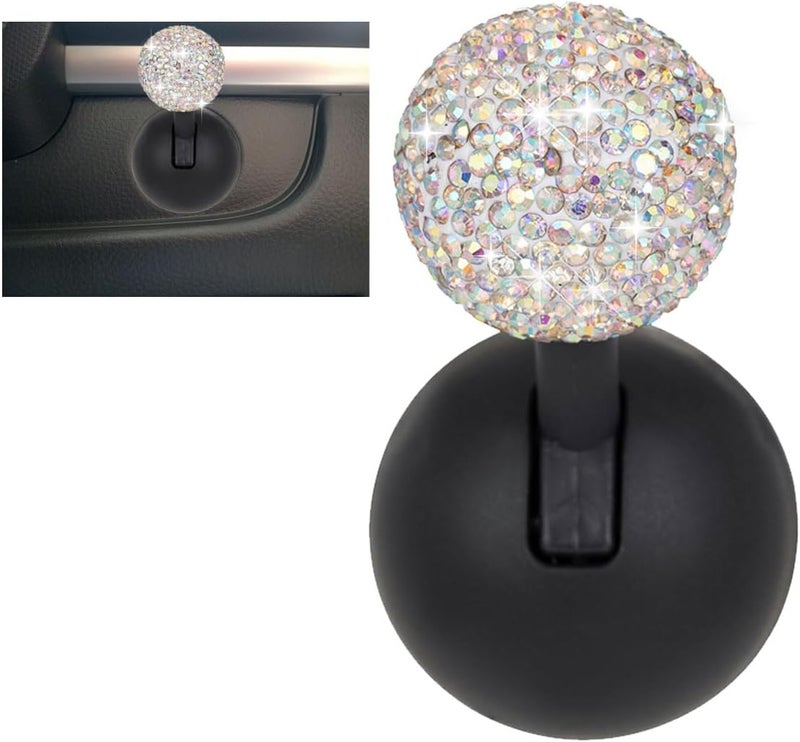 LHDOS Car Push Start Button Cover, Rhinestone Engine Start Stop Button Joystick Covers, One-Button Push to Start Rocker Cover, Car Interior Decoration Accessories for Cars, Computers, and More (Multicolor) - Image 1